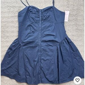 Wild Fable Dress Womens XL Blue
Button Front Poplin Mini A-Line Sleeveless